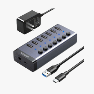 UGREEN 7-Port USB 3.0 Hub with USB-B to USB 3.0 Cable
