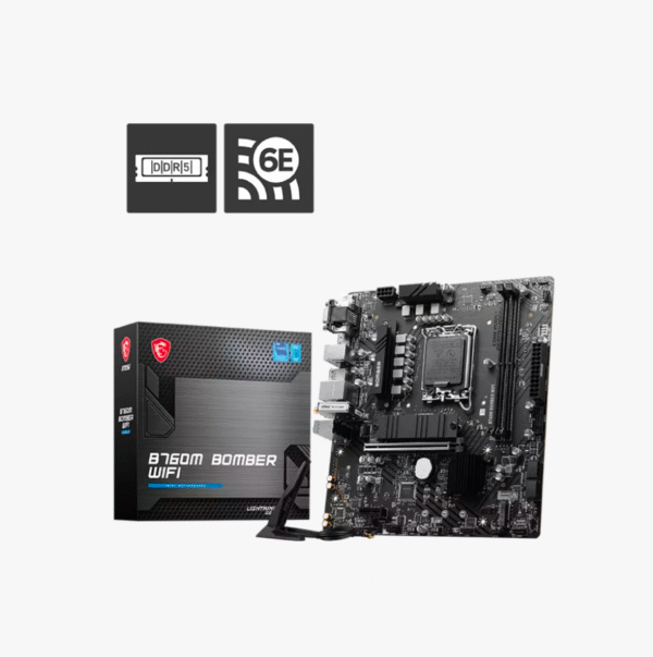 MSI PRO B760M-Bomber WIFI Motherboard | Intel 14th/13th/12th Gen | DDR5 Support MSI PRO B760M-Bomber WIFI Motherboard | Intel 14th/13th/12th Gen | DDR5 Support