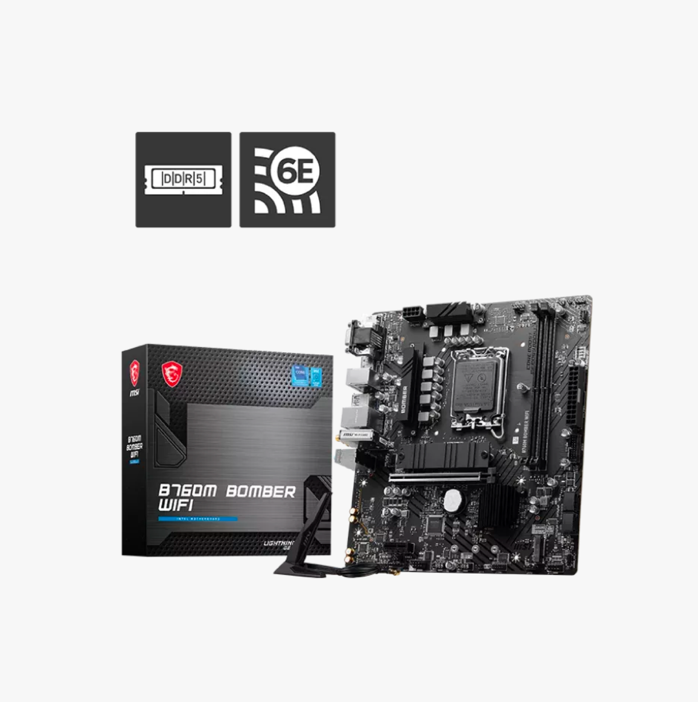 MSI PRO B760M-Bomber WIFI Motherboard | Intel 14th/13th/12th Gen | DDR5 Support