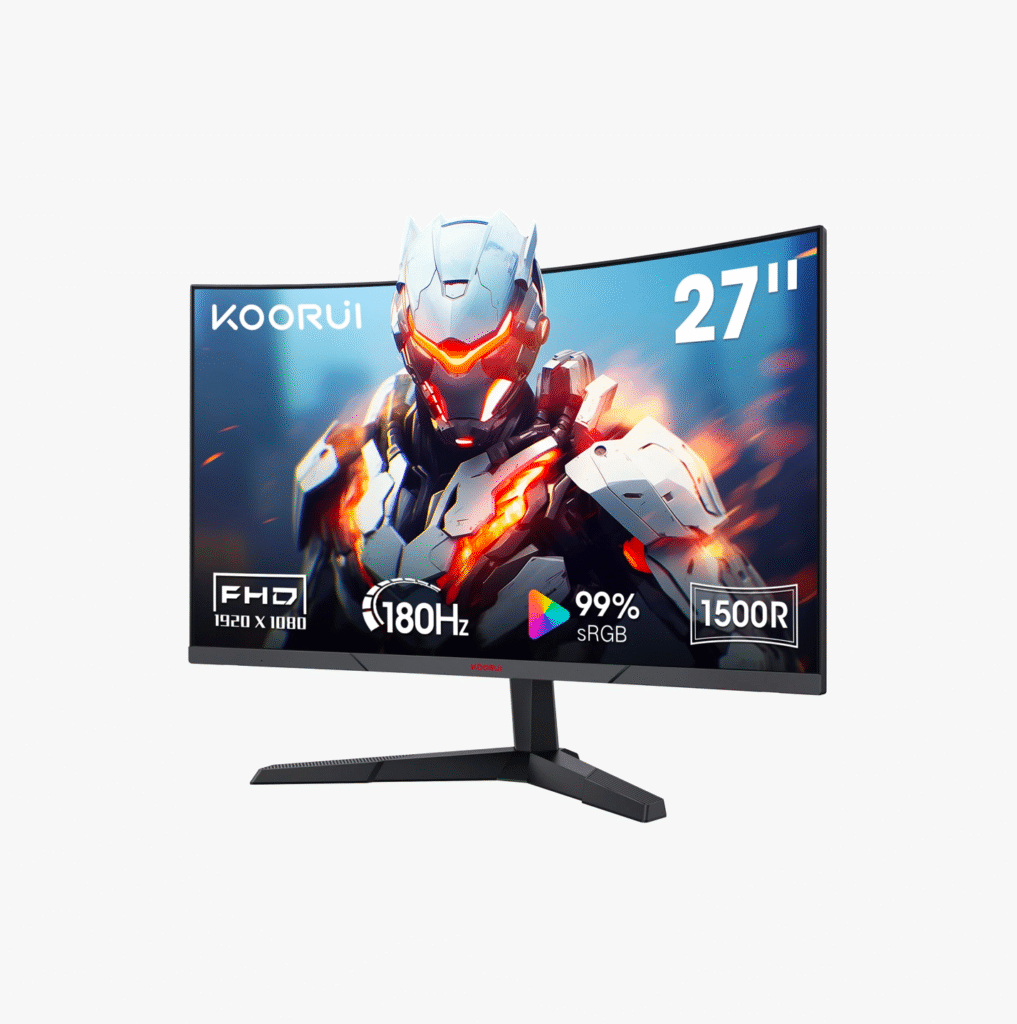 Koorui 27E6CA 27″ Curved Gaming Monitor – 165Hz, FreeSync