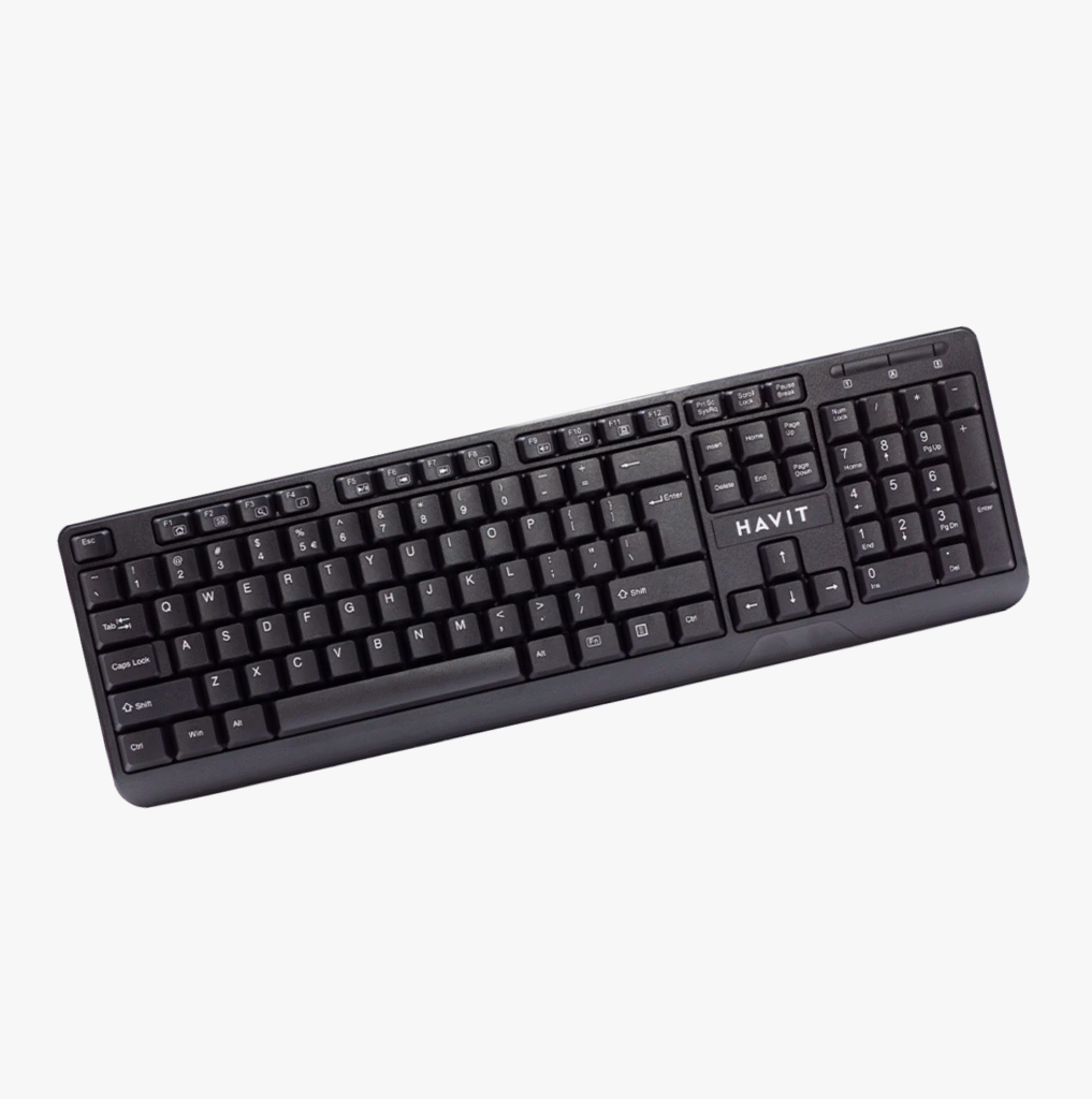 Havit USB Keyboard KB378 | 104 Keys | 8 Million Keystroke Lifespan