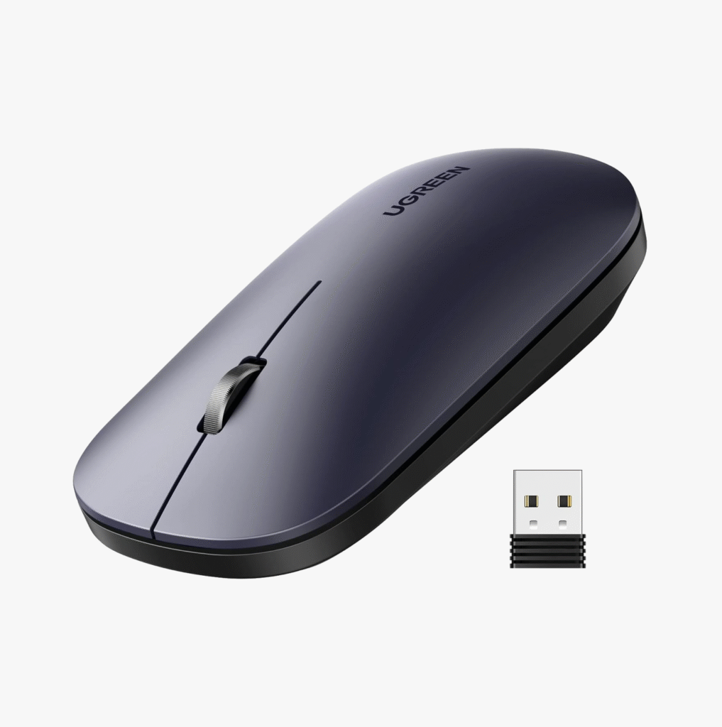 UGREEN 90381 Portable Wireless Mouse | Dual Mode | 4000 DPI | Bluetooth + 2.4GHz
