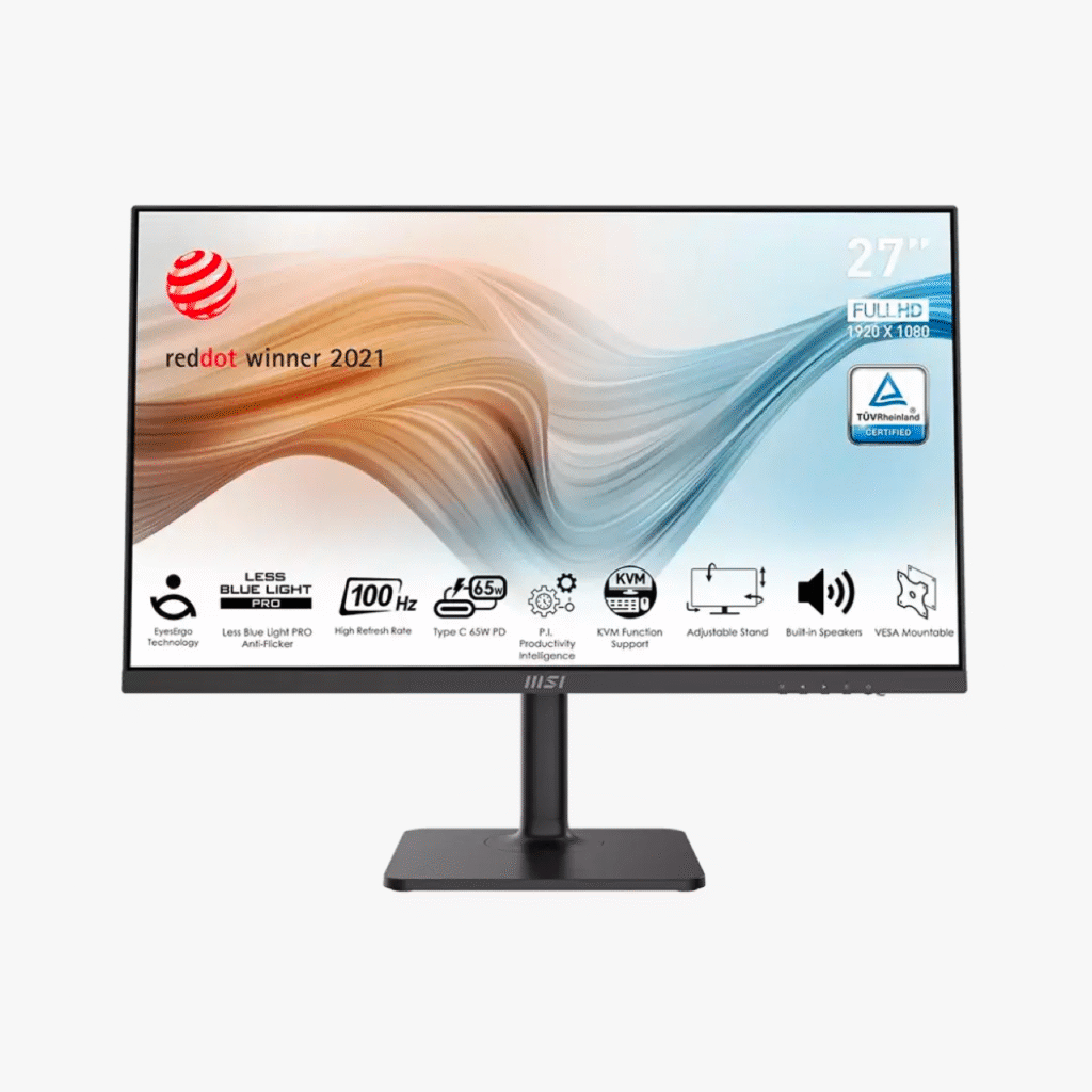MSI Modern MD272XP 27″ IPS Monitor | 100Hz, Type-C, FHD Display | Eye Care Tech