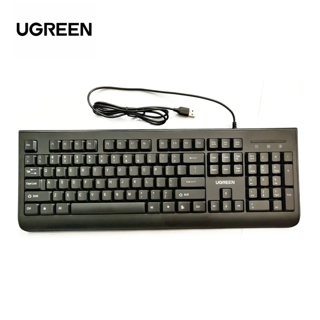 UGREEN KU003 Wired USB Keyboard | Spill Resistant | 10M Keystroke Lifespan